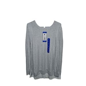 Hilary Radley Ladies' Wine Red Long Sleeve Two-Fer Sweater